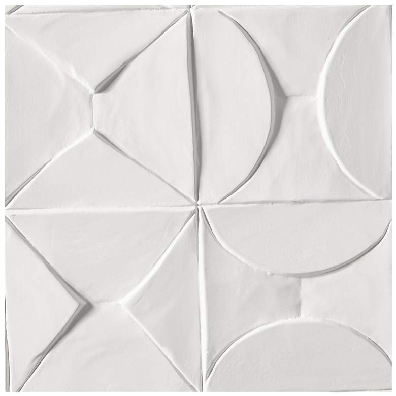 Image 3 White Wooden Contemporary Wall Decor, 40" x 2" x 40" more views