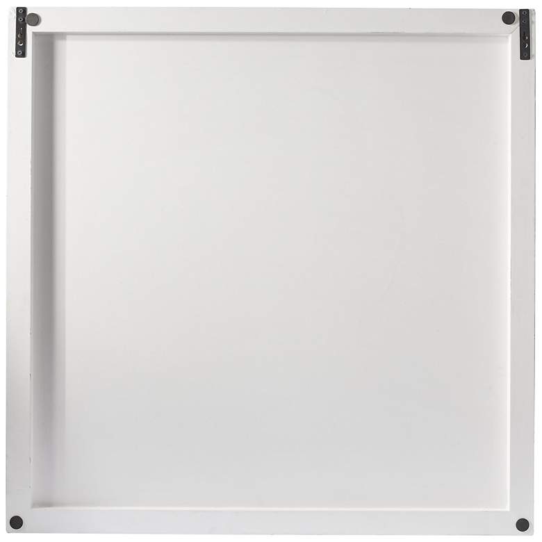 Image 4 White Wooden Contemporary Wall Decor, 40" x 2" x 40" more views