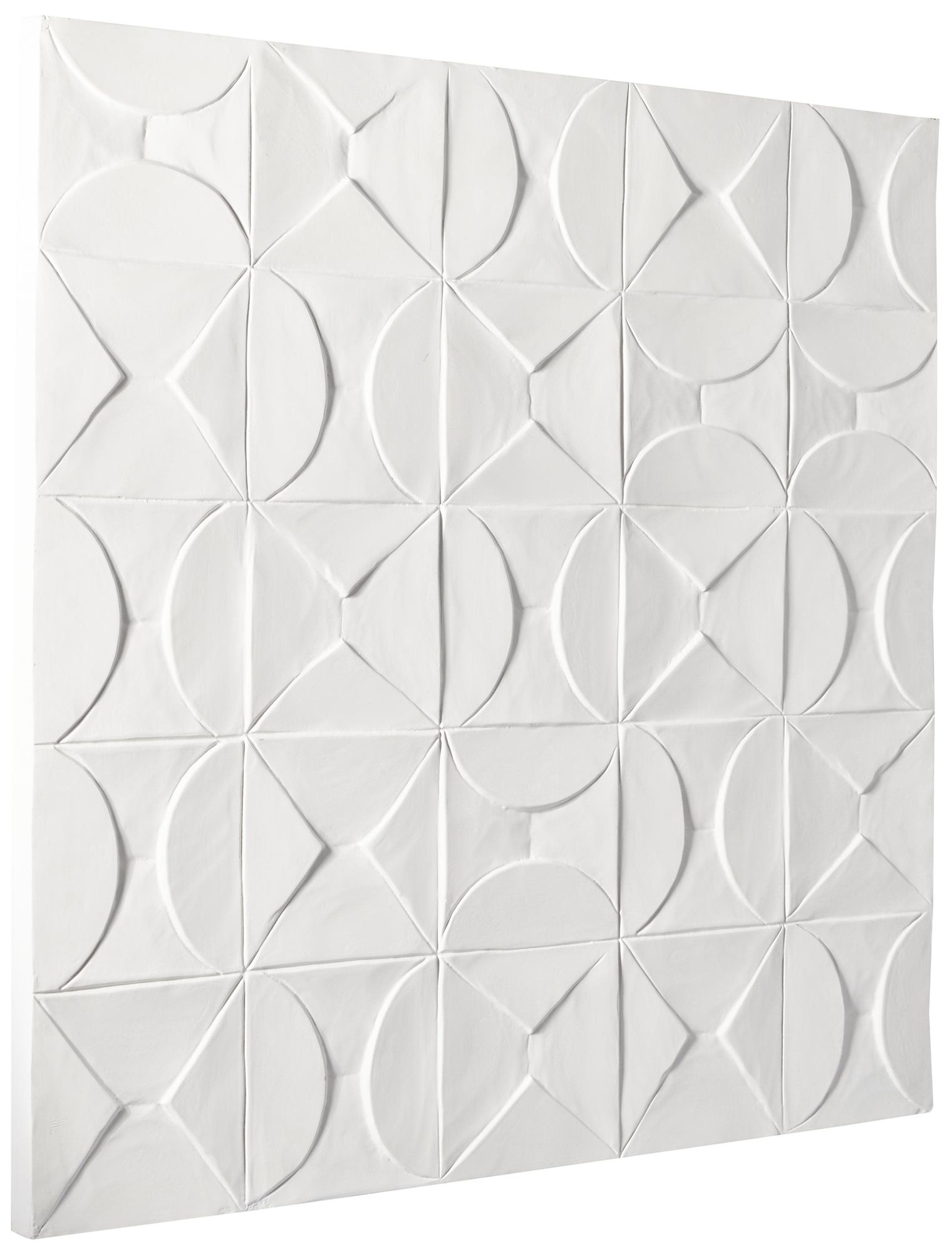 Image 5 White Wooden Contemporary Wall Decor, 40" x 2" x 40" more views