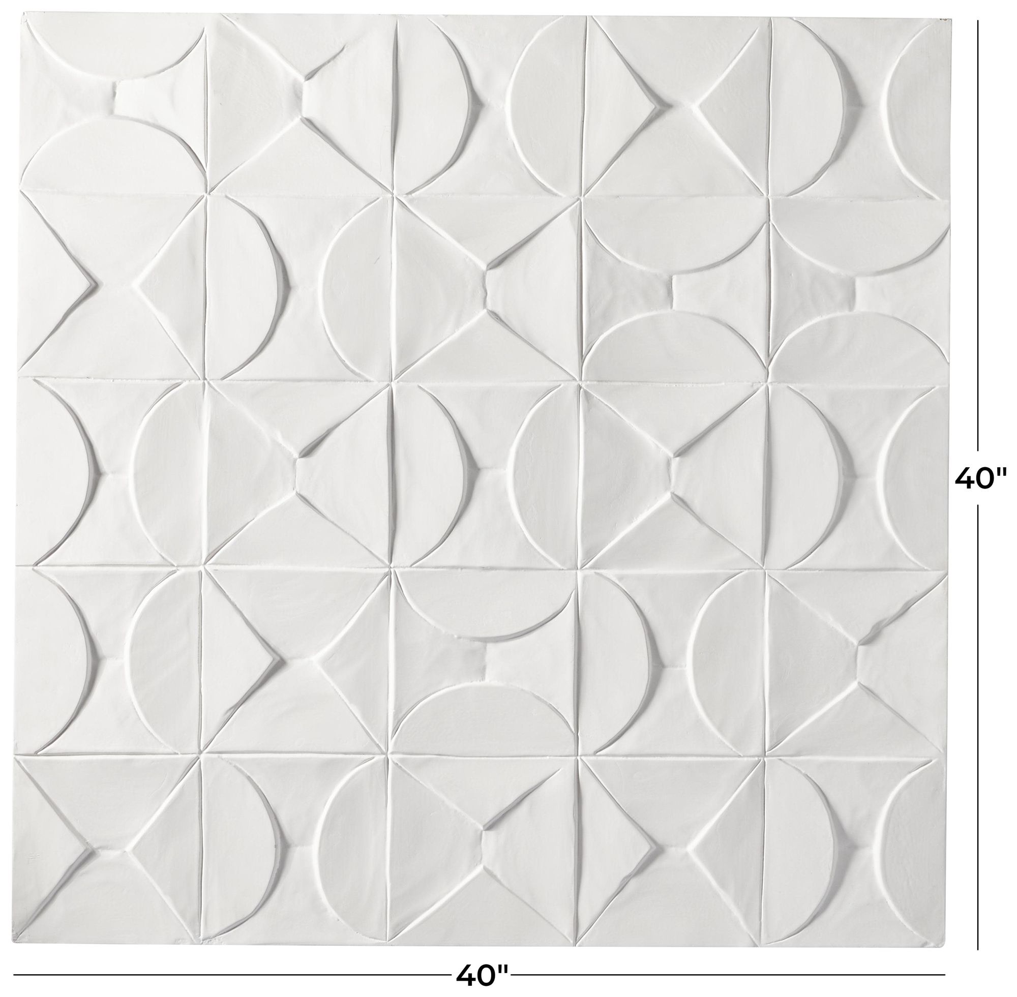 Image 6 White Wooden Contemporary Wall Decor, 40" x 2" x 40" more views