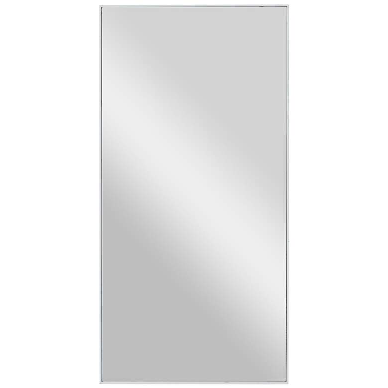 Image 1 White Wooden Contemporary Wall Mirror, 18" x 1" x 36"
