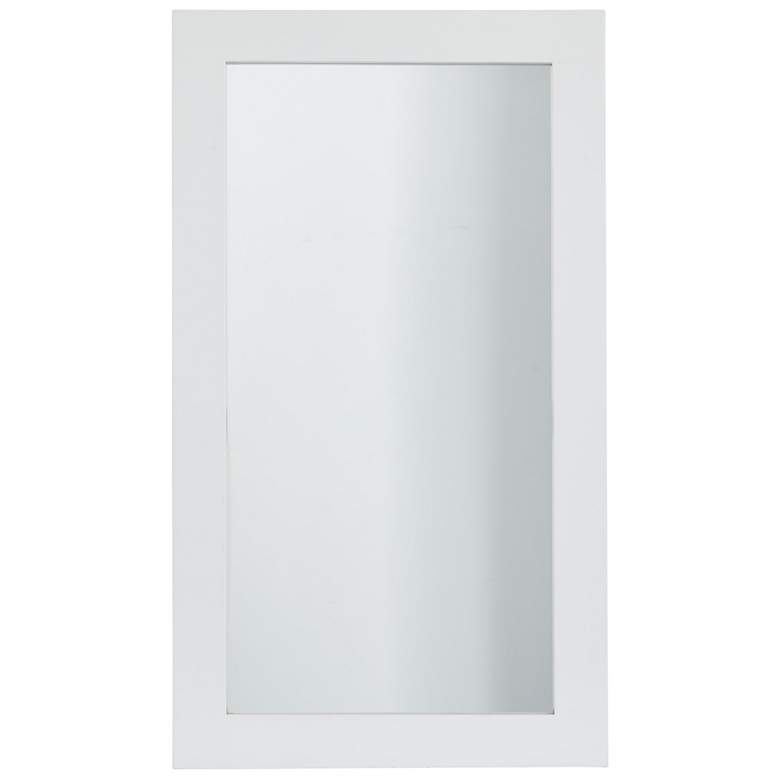Image 1 White Wooden Contemporary Wall Mirror, 24" x 1" x 42"