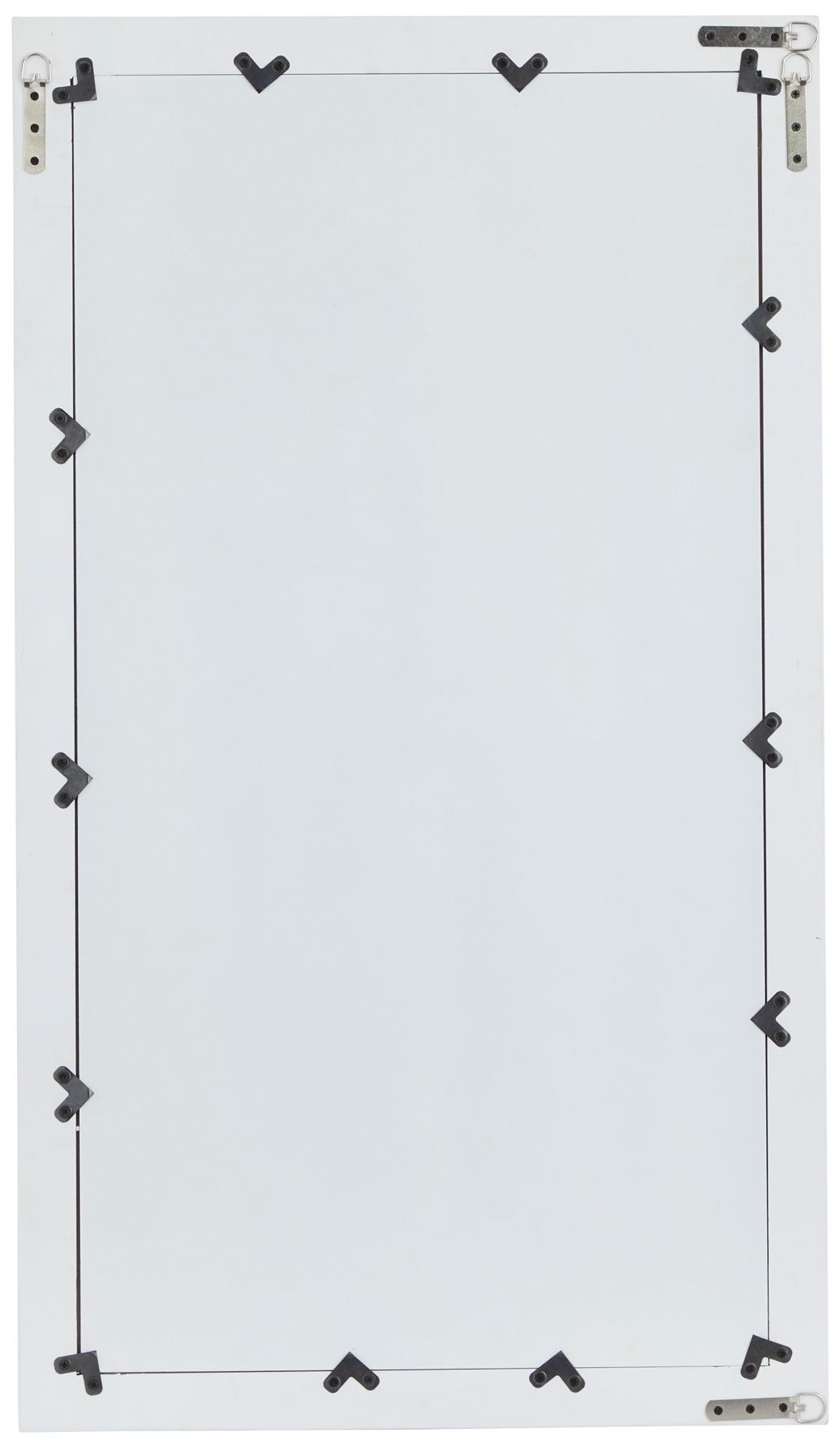 Image 4 White Wooden Contemporary Wall Mirror, 24" x 1" x 42 more views