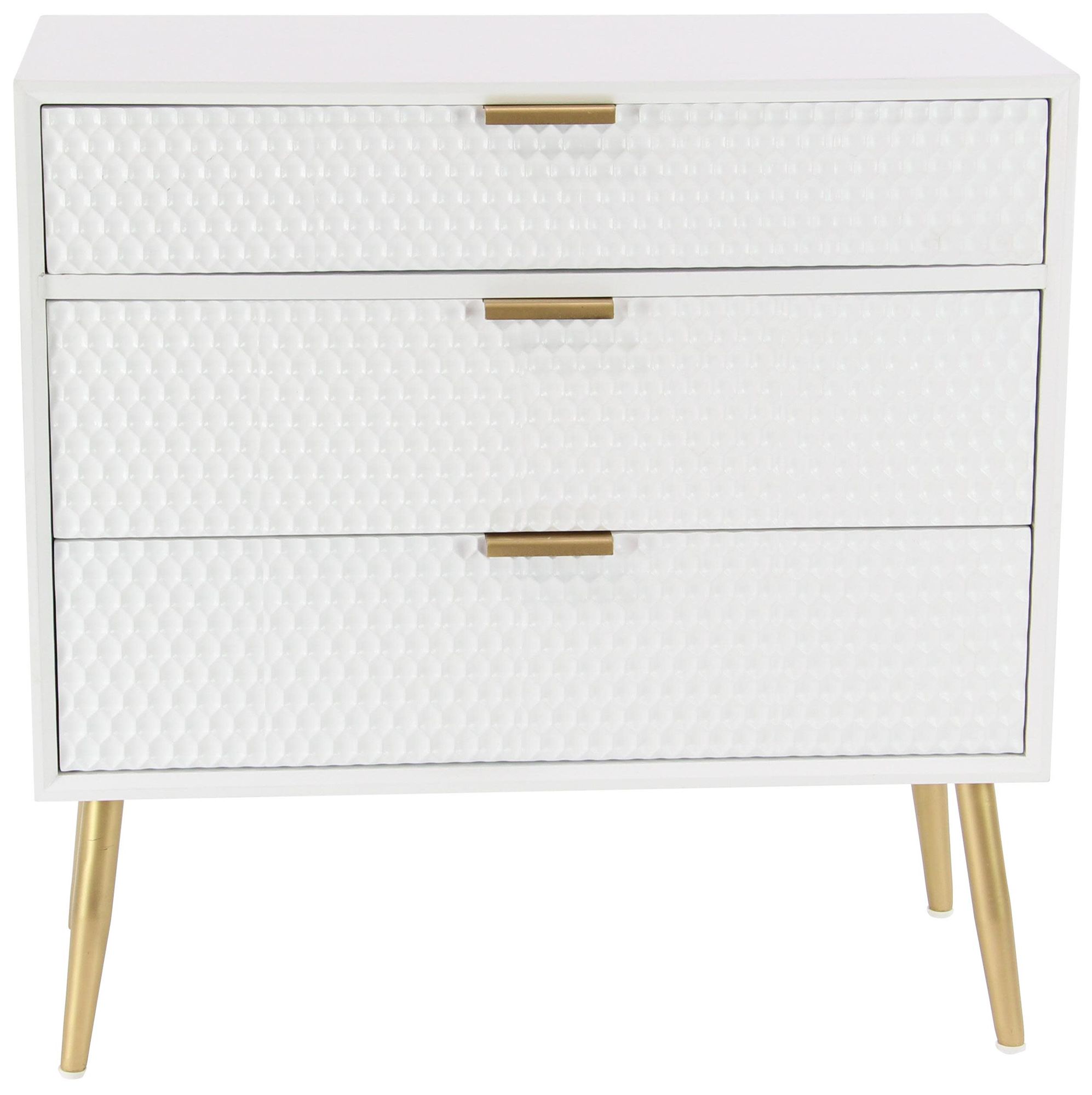 Image 2 White Wooden Modern Chest, 32" x 15" x 32"
