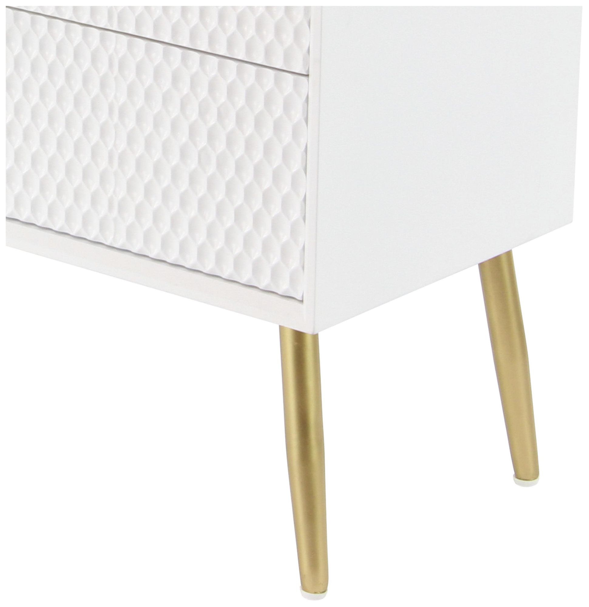 Image 4 White Wooden Modern Chest, 32" x 15" x 32" more views
