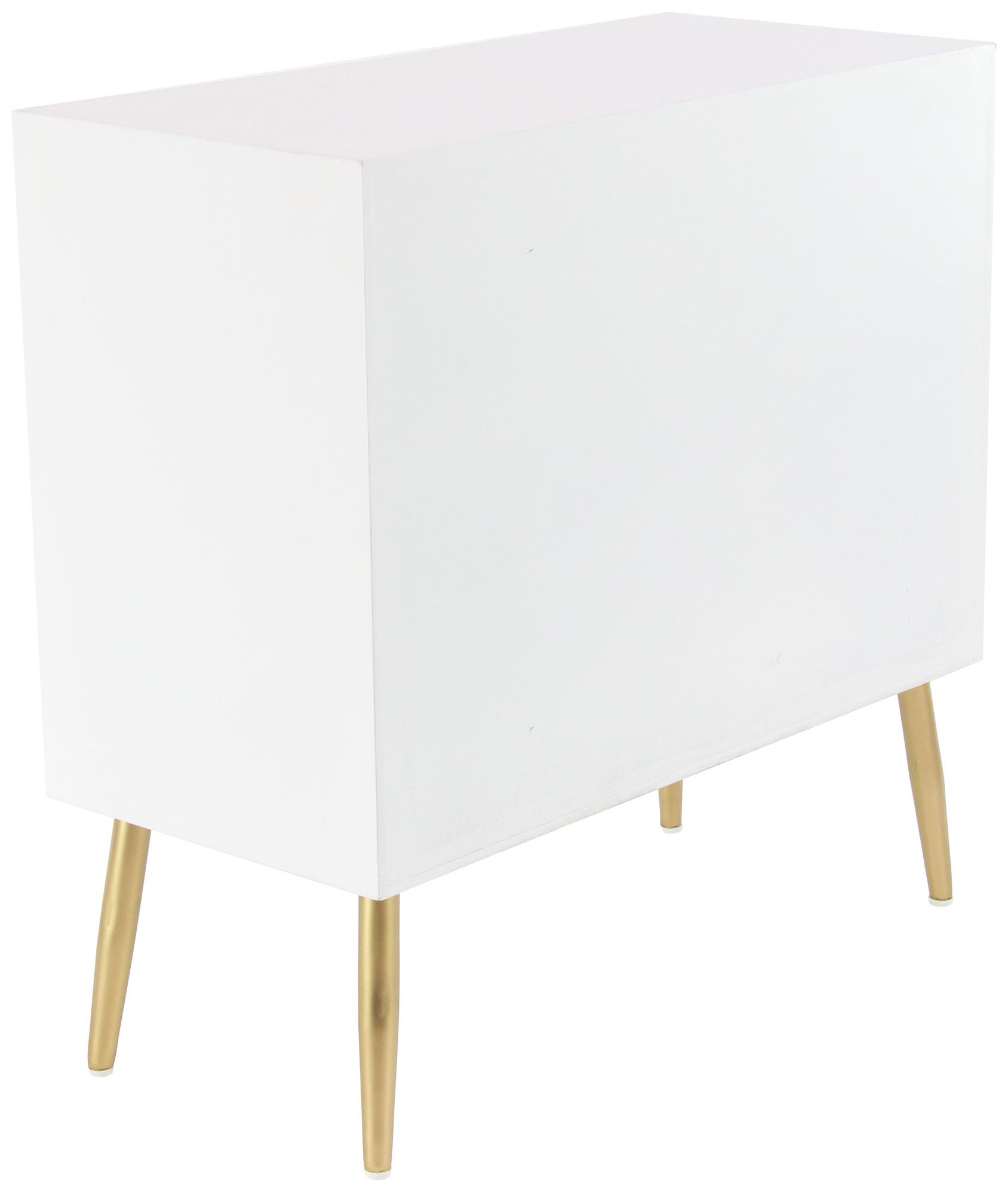 Image 5 White Wooden Modern Chest, 32" x 15" x 32" more views