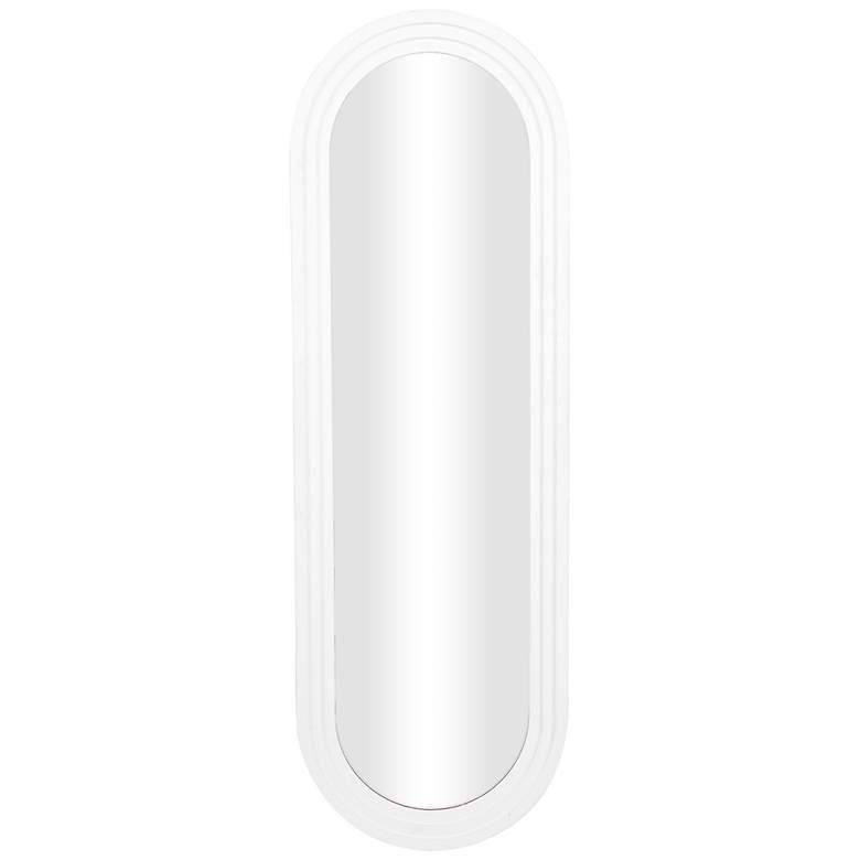 Image 1 White Wooden Modern Wall Mirror, 22" x 1" x 68"