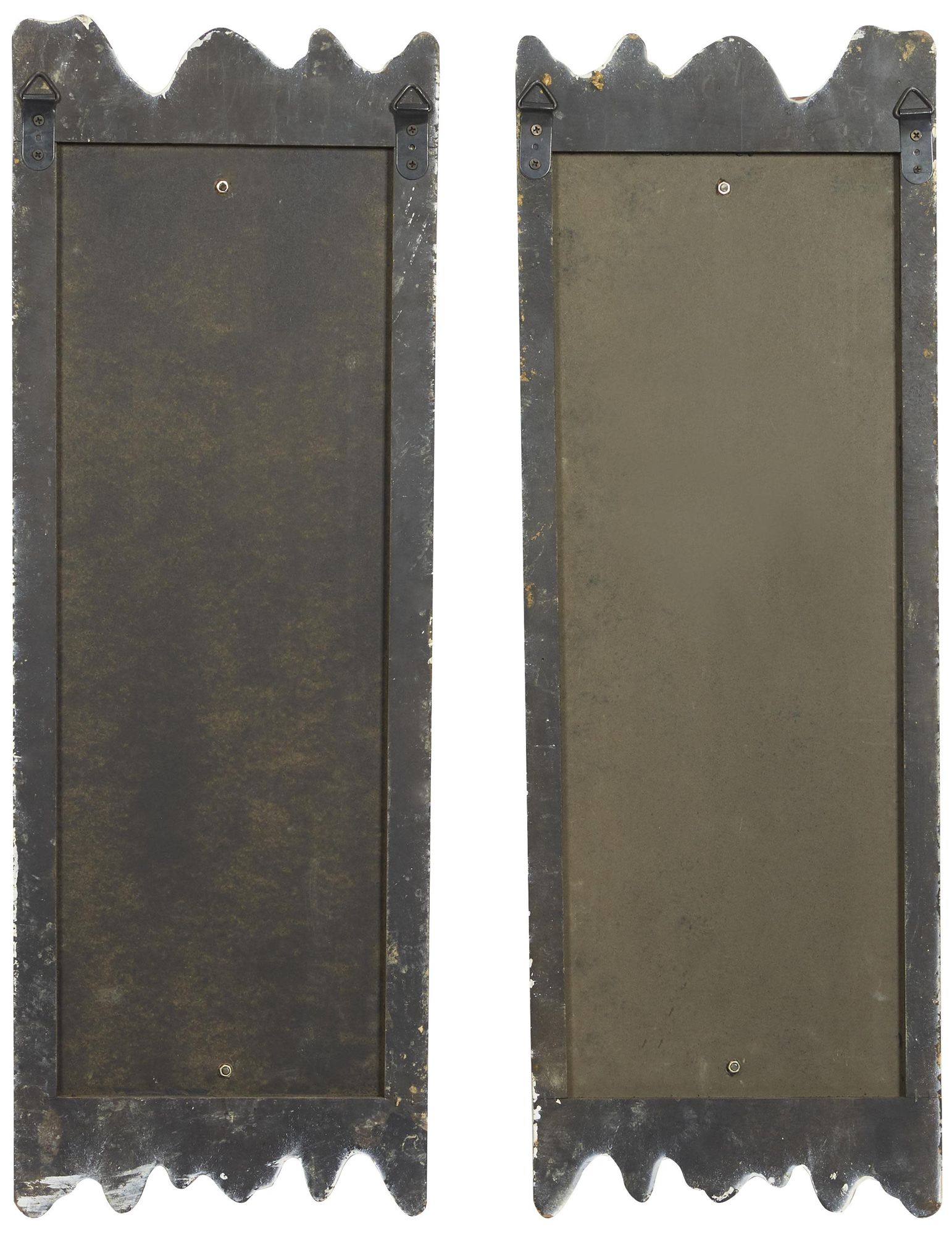 Image 5 White Wooden Rustic Wall Decor, S/2 11", 11"W more views