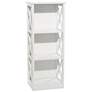 White Wooden Traditional Shelving Unit, 16" x 12" x 40"