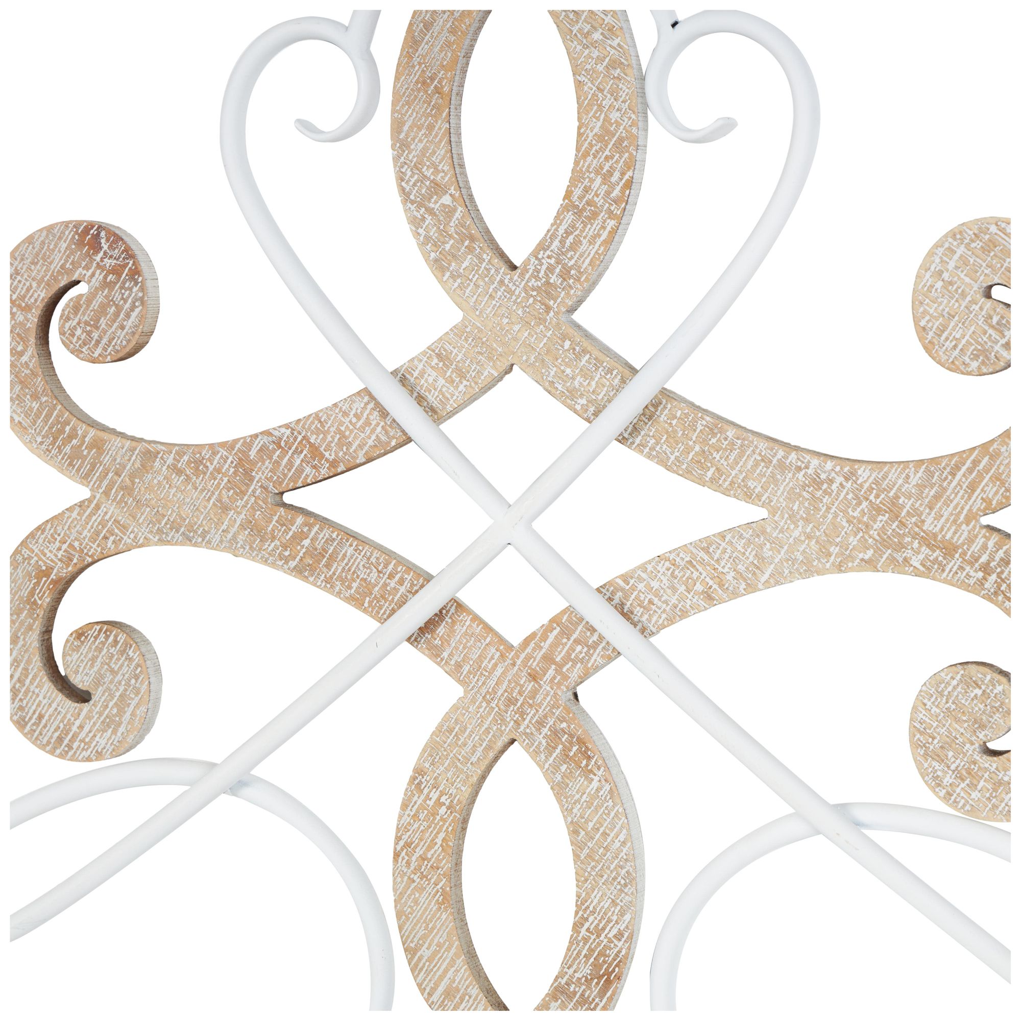 Image 4 White Wooden Traditional Wall Decor, 47" x 1" x 16" more views