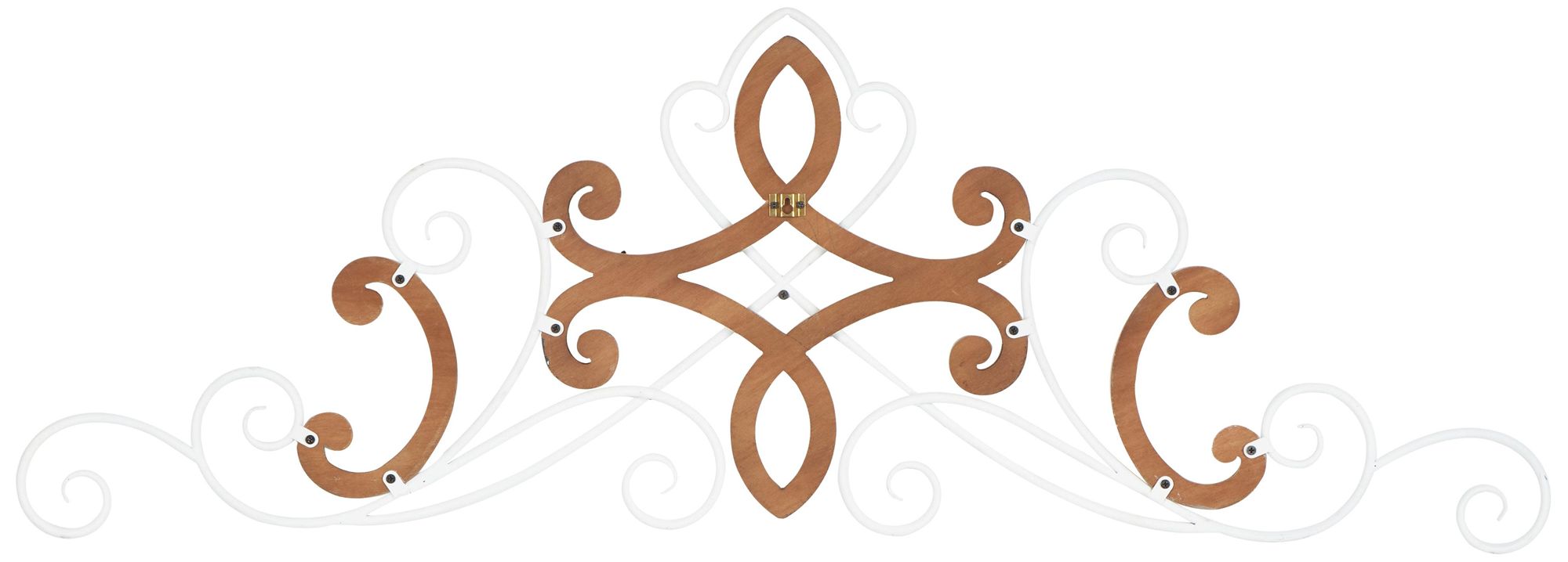 Image 5 White Wooden Traditional Wall Decor, 47" x 1" x 16" more views