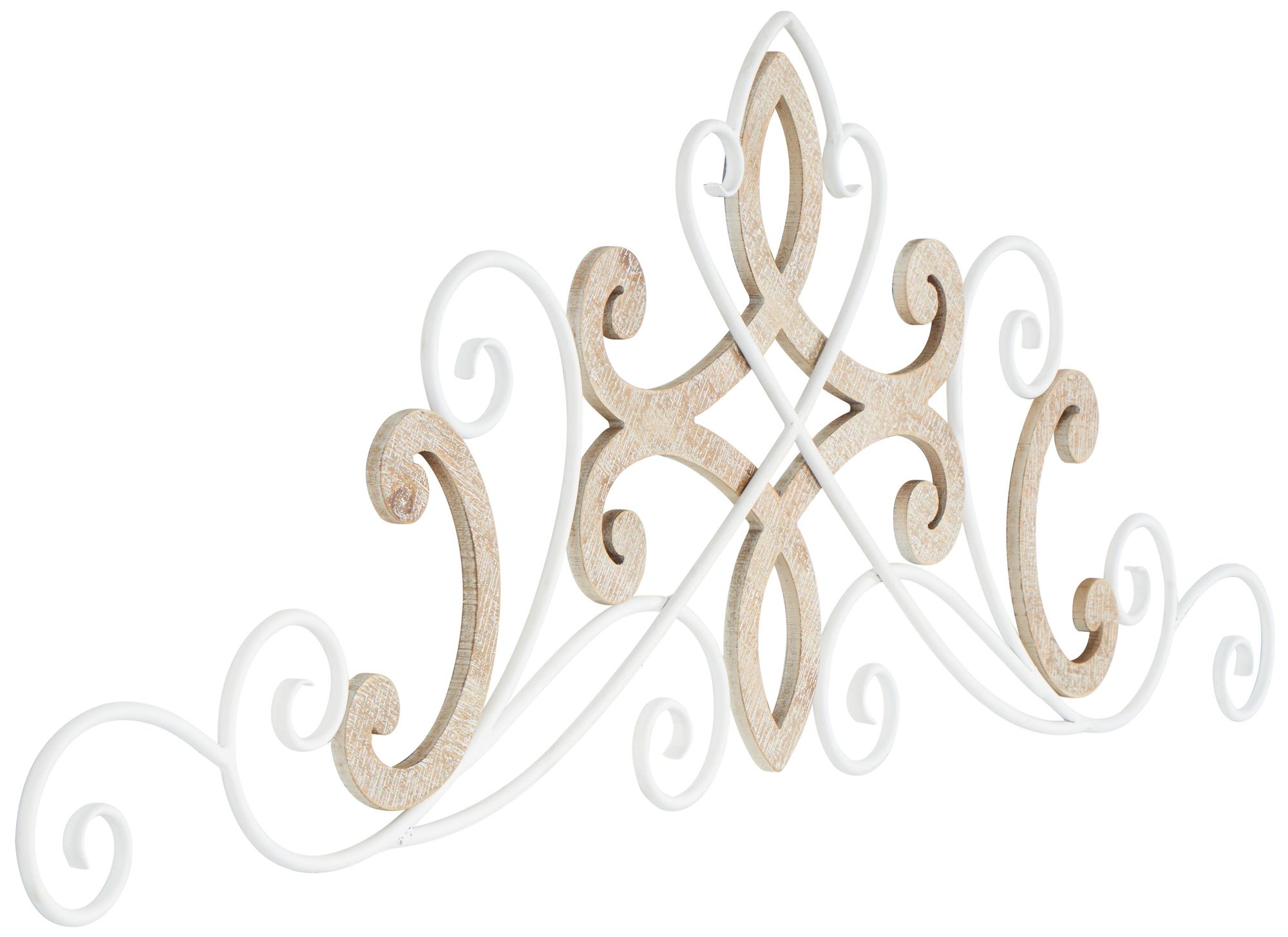 Image 6 White Wooden Traditional Wall Decor, 47" x 1" x 16" more views