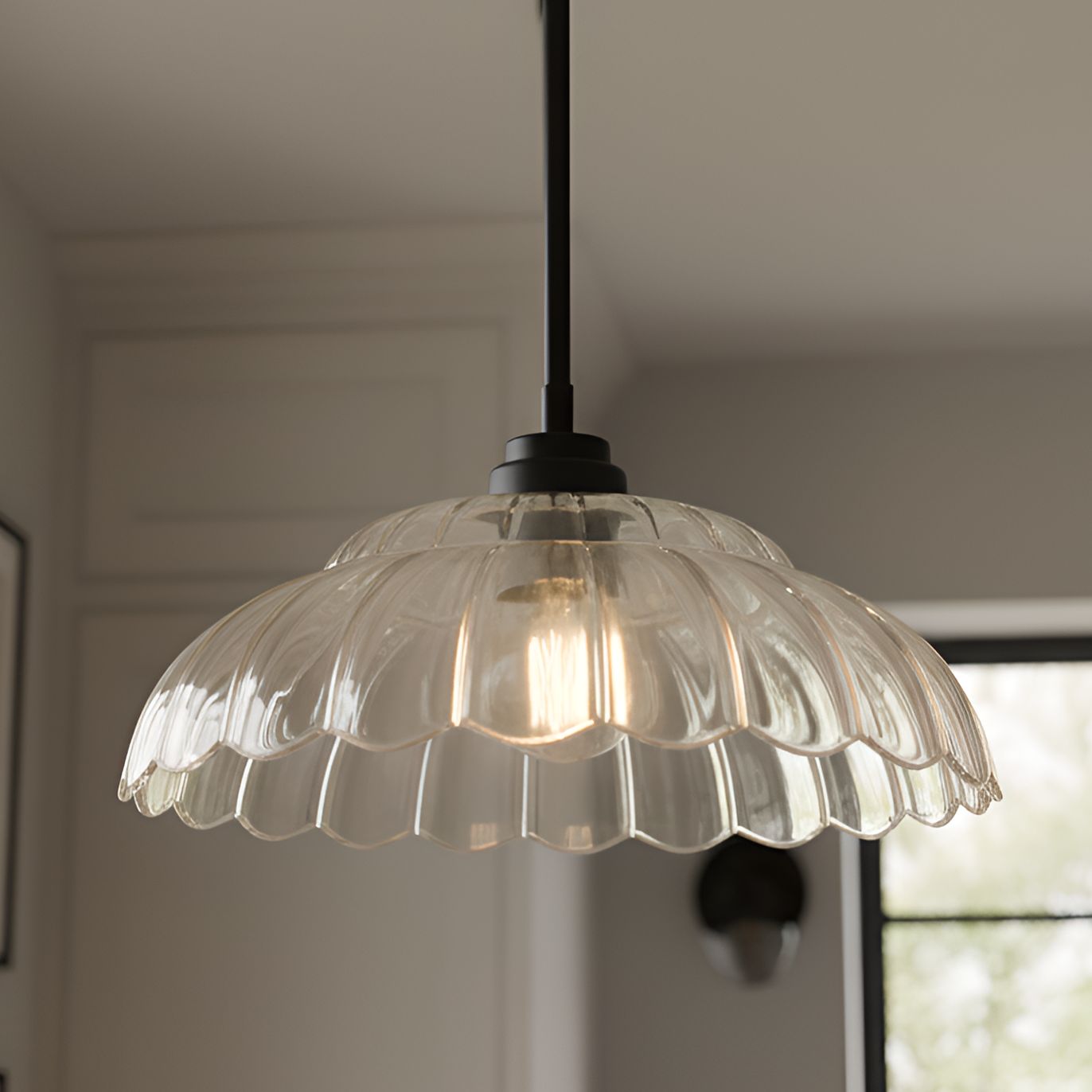 Whitecap 1-Light Mottled Cocoa Pendant Light