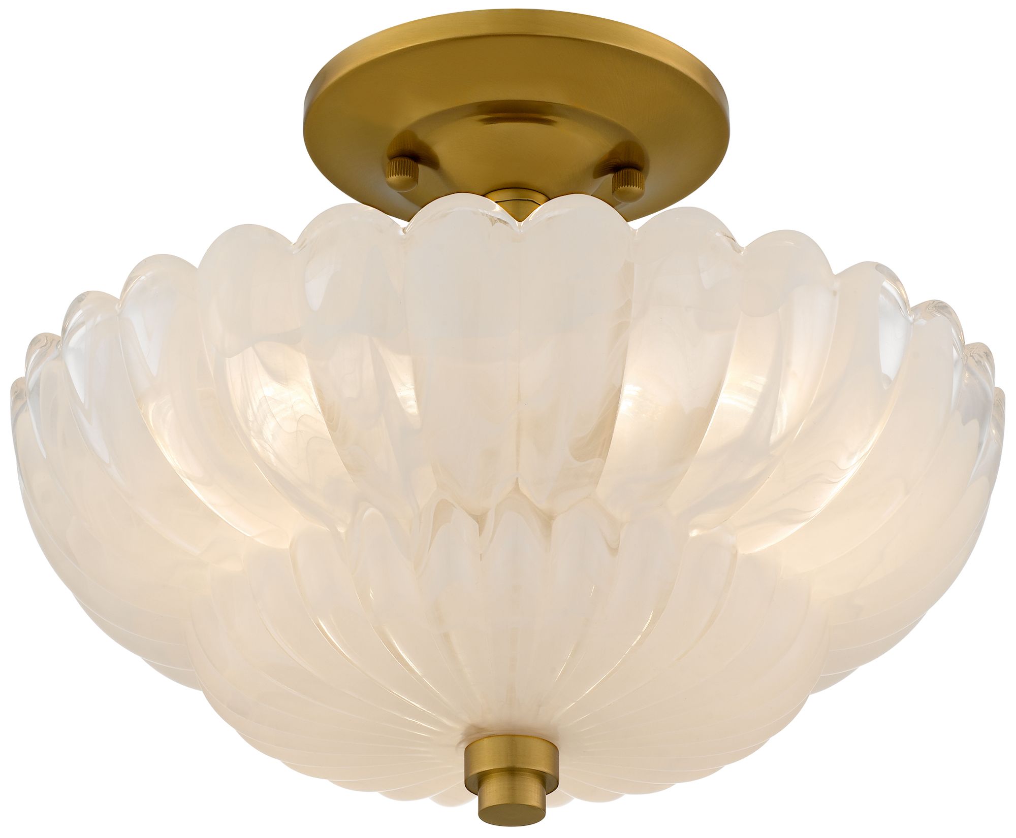Whitecap 3-Light Brushed Gold Semi-Flush Mount