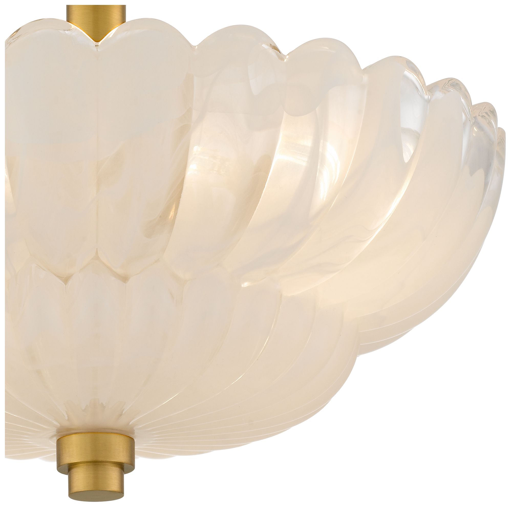 Whitecap 3-Light Brushed Gold Semi-Flush Mount