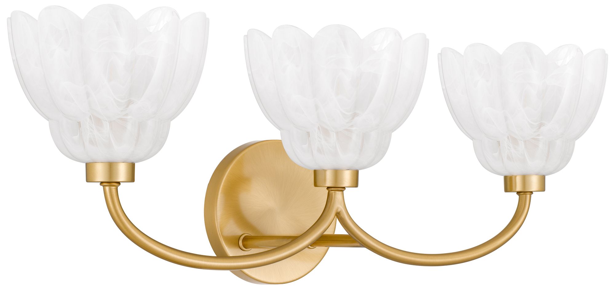 Image 3 Whitecap 3-Light Brushed Gold Vanity Light more views