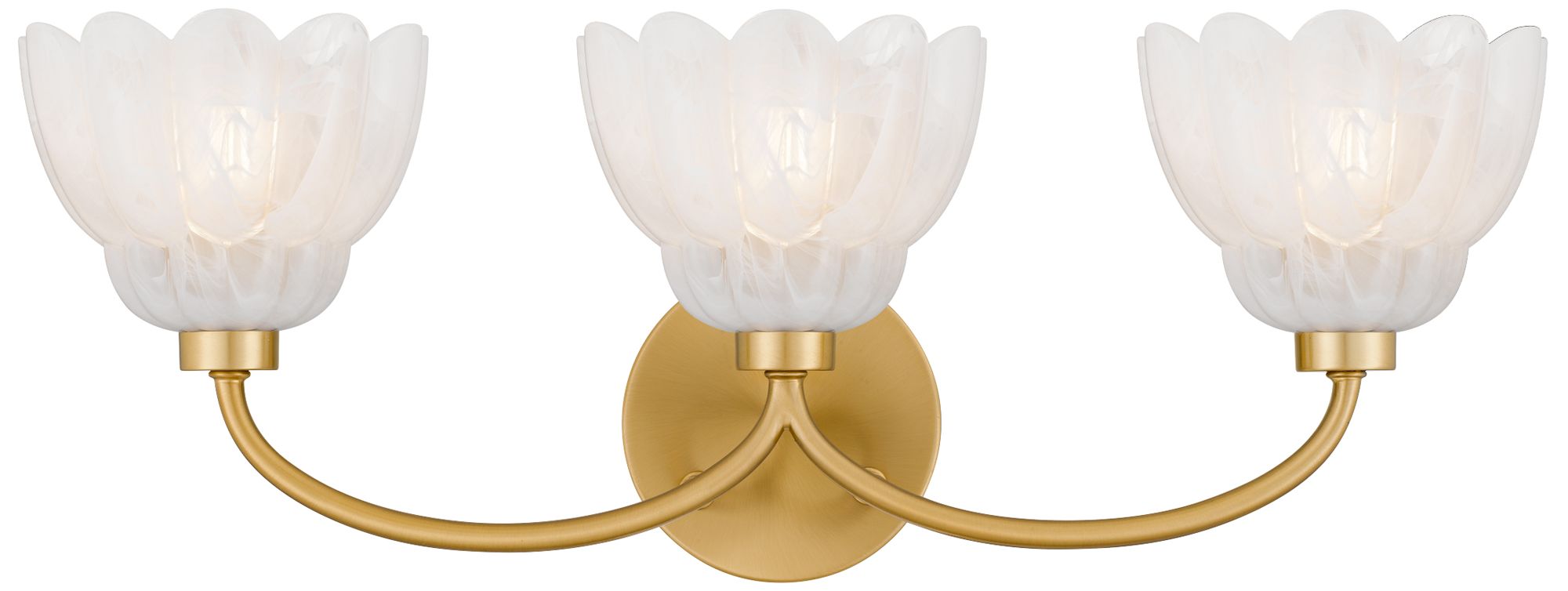 Image 4 Whitecap 3-Light Brushed Gold Vanity Light more views