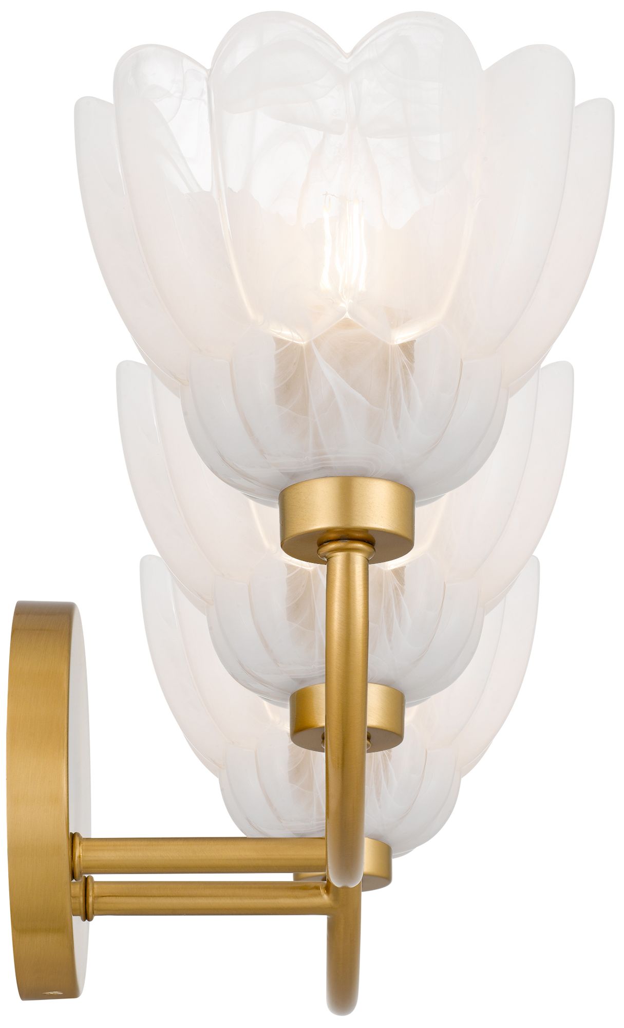Image 5 Whitecap 3-Light Brushed Gold Vanity Light more views