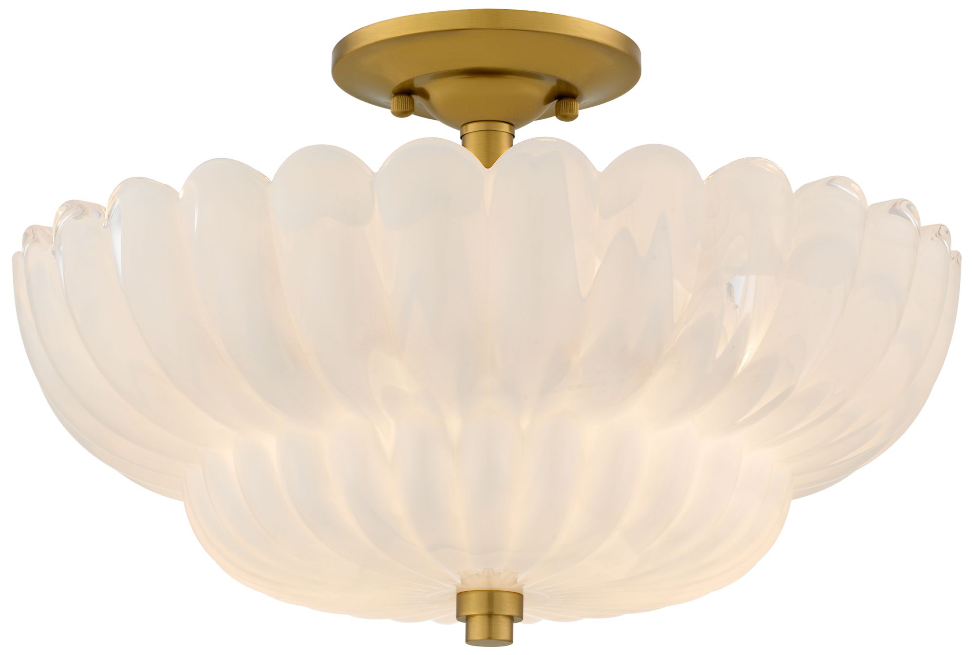 Image 2 Whitecap 4-Light Brushed Gold Semi-Flush Mount