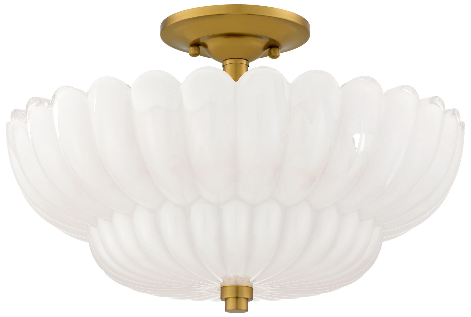 Image 3 Whitecap 4-Light Brushed Gold Semi-Flush Mount more views
