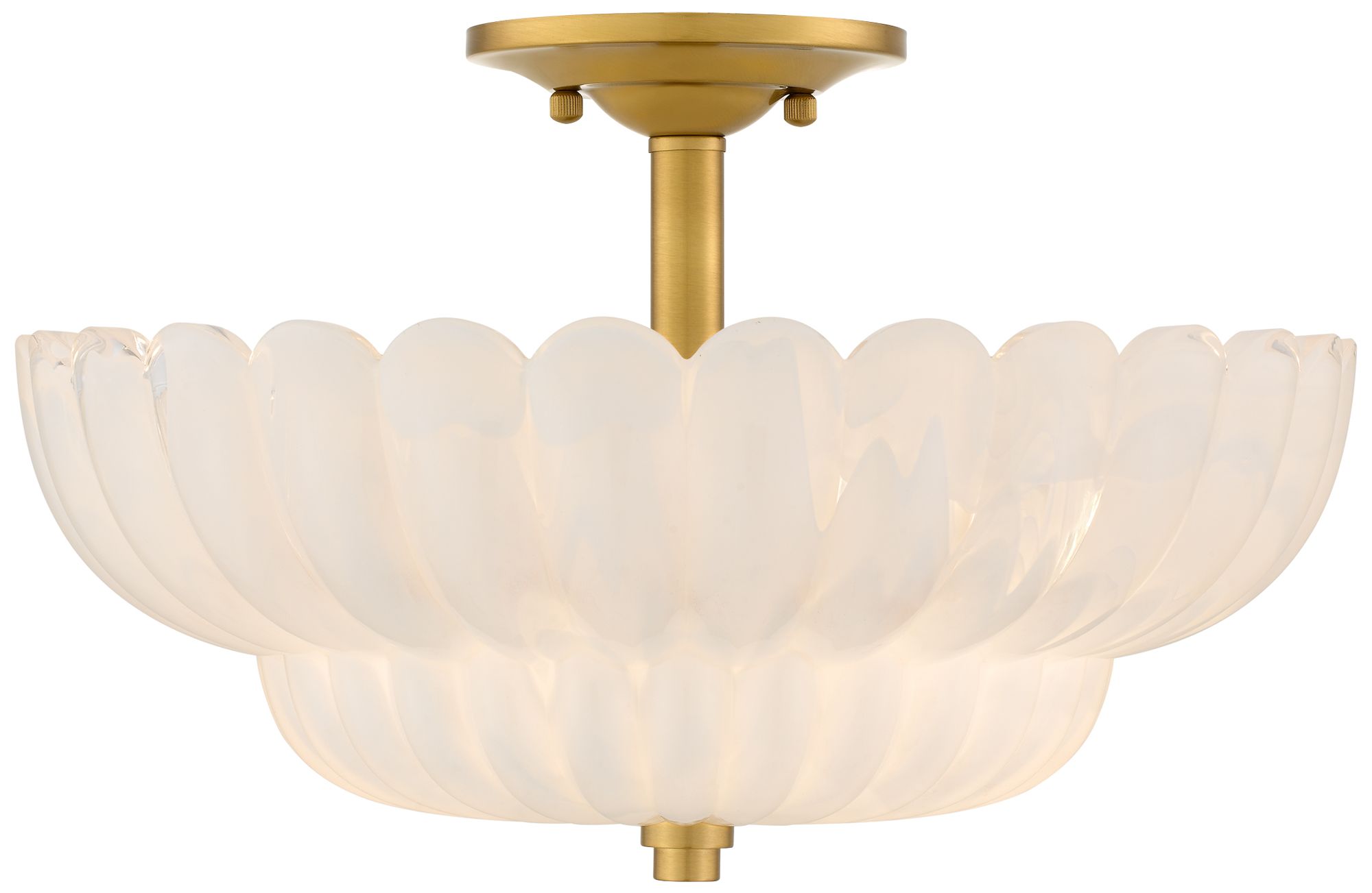 Image 4 Whitecap 4-Light Brushed Gold Semi-Flush Mount more views