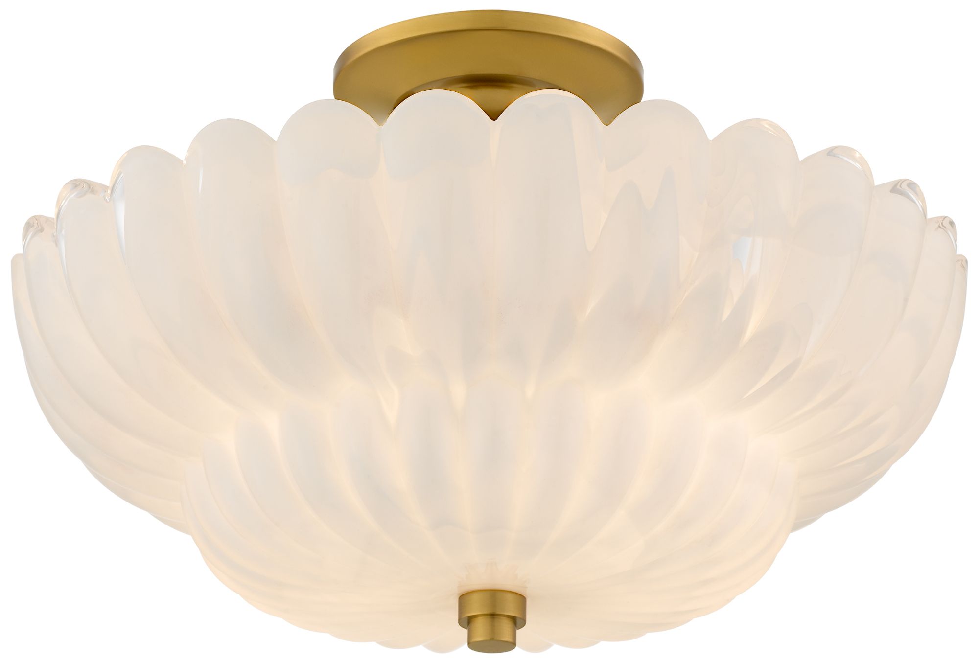 Image 5 Whitecap 4-Light Brushed Gold Semi-Flush Mount more views