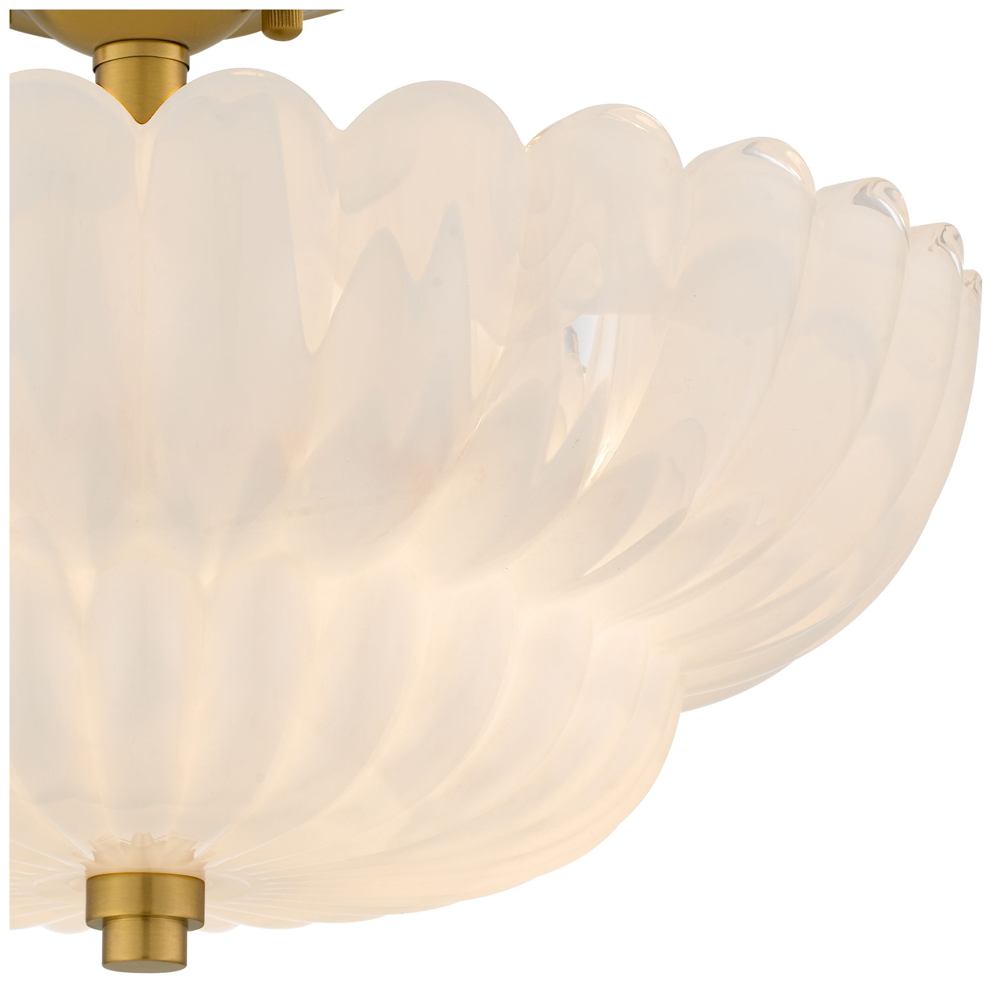 Image 6 Whitecap 4-Light Brushed Gold Semi-Flush Mount more views