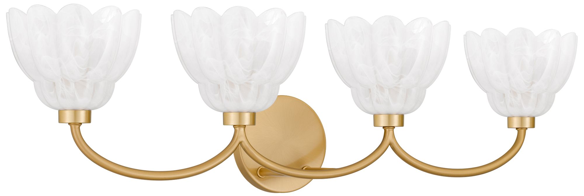 Thumbnail3 of Whitecap 4-Light Brushed Gold Vanity Light more views