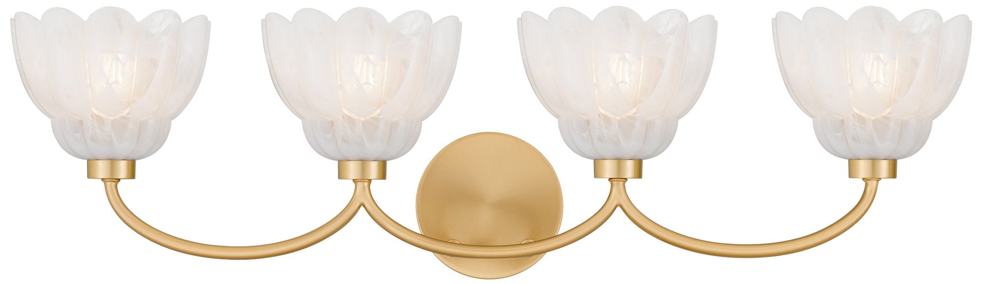 Thumbnail4 of Whitecap 4-Light Brushed Gold Vanity Light more views