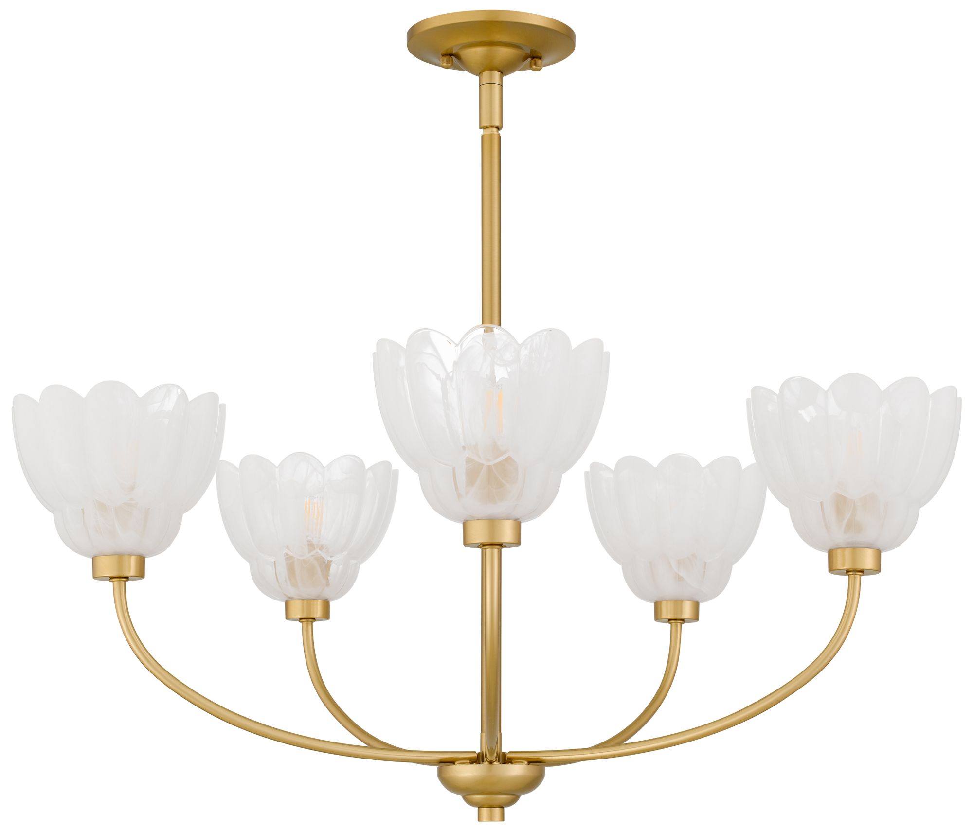 Image 3 Whitecap 5-Light Brushed Gold Chandelier more views