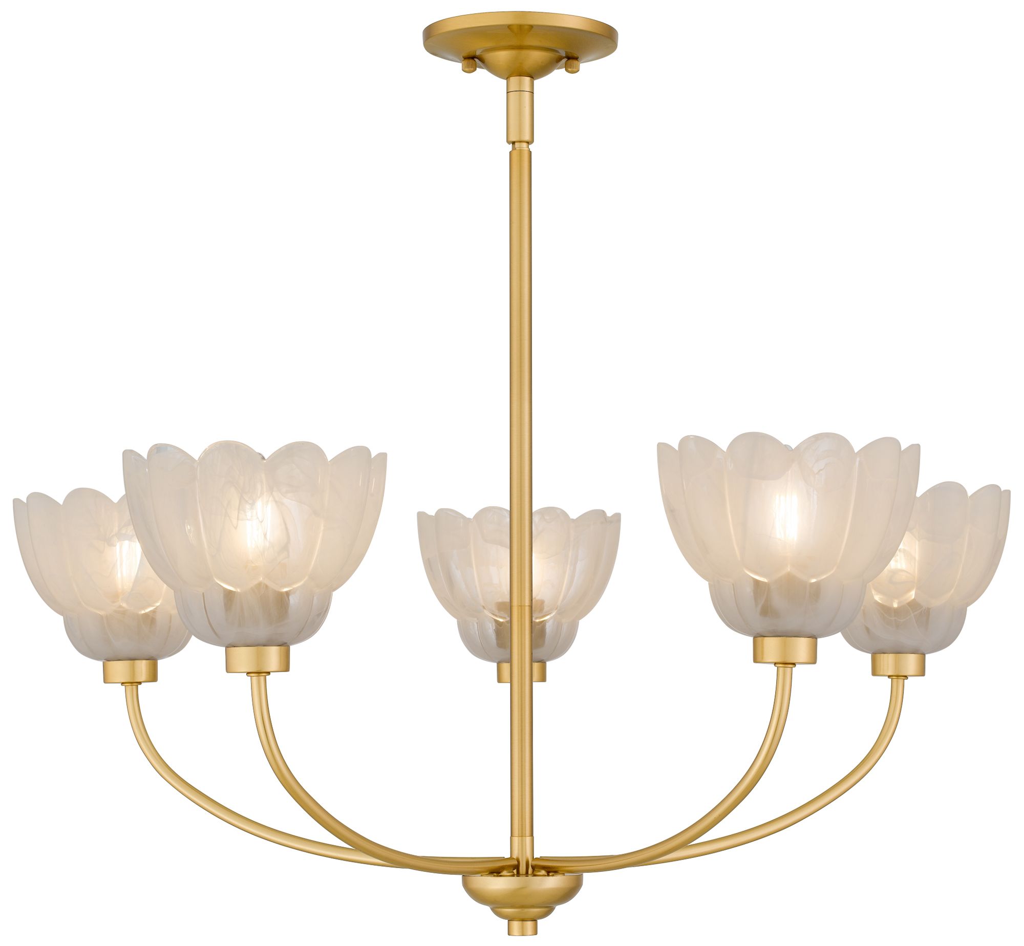 Image 4 Whitecap 5-Light Brushed Gold Chandelier more views