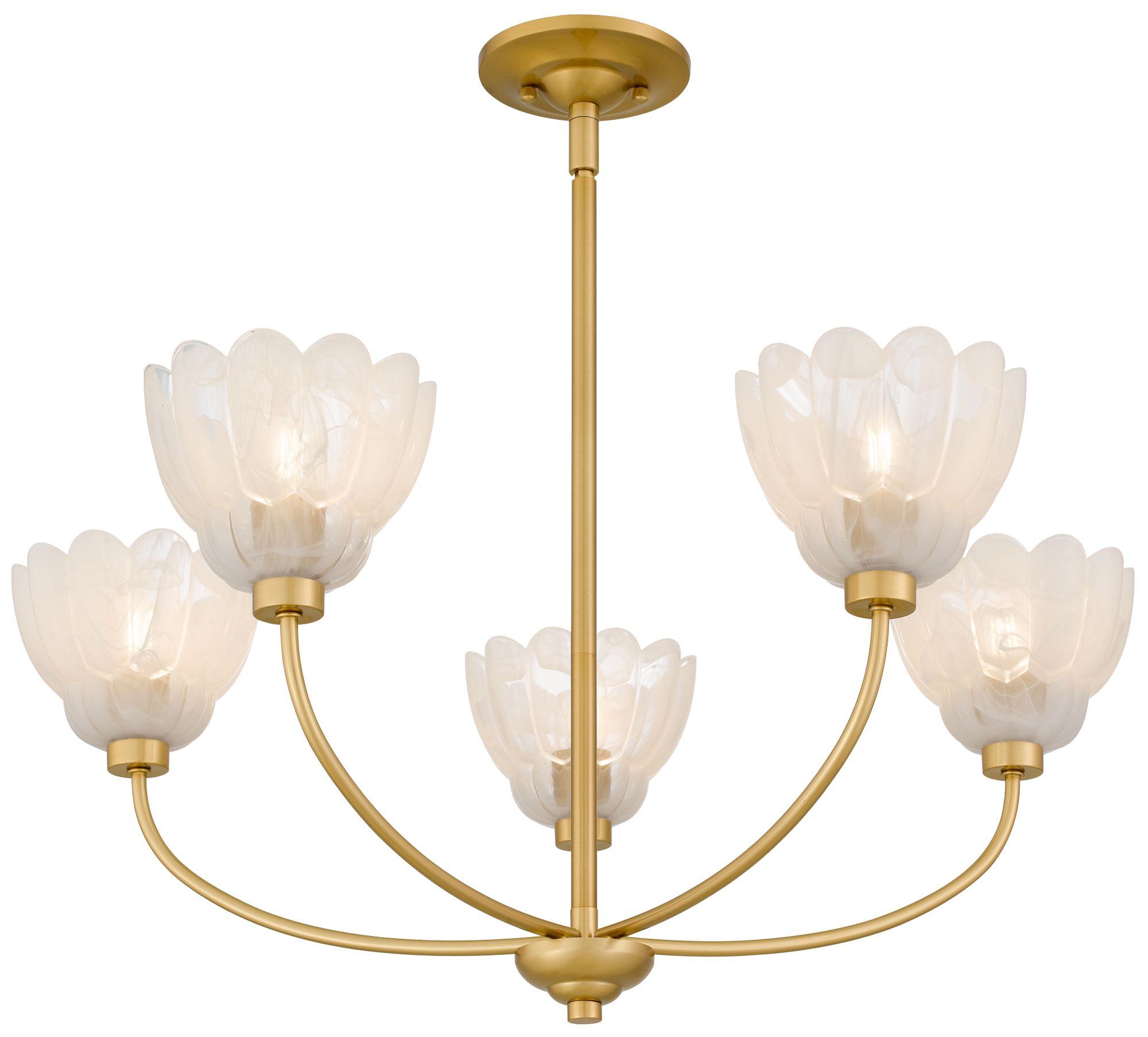 Image 5 Whitecap 5-Light Brushed Gold Chandelier more views