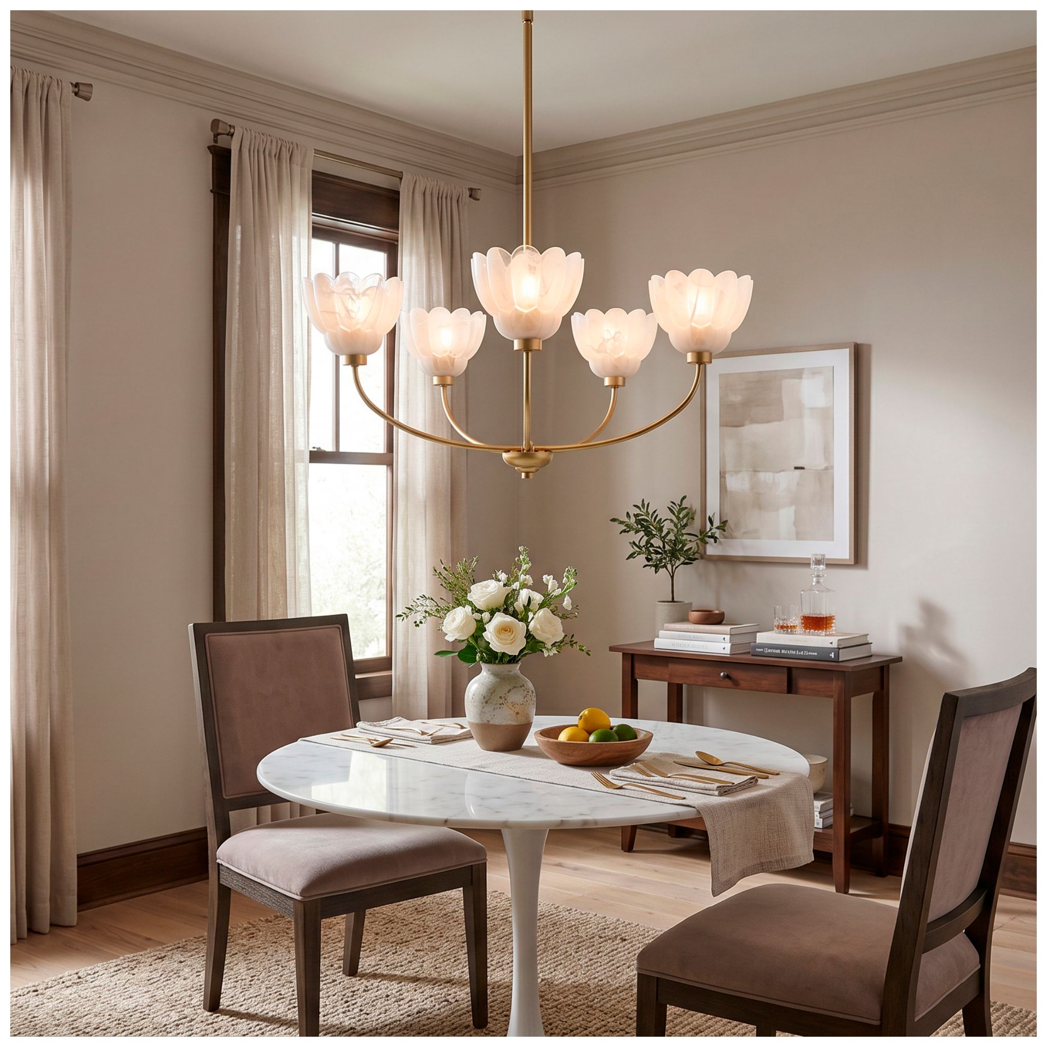 Whitecap 5-Light Brushed Gold Chandelier