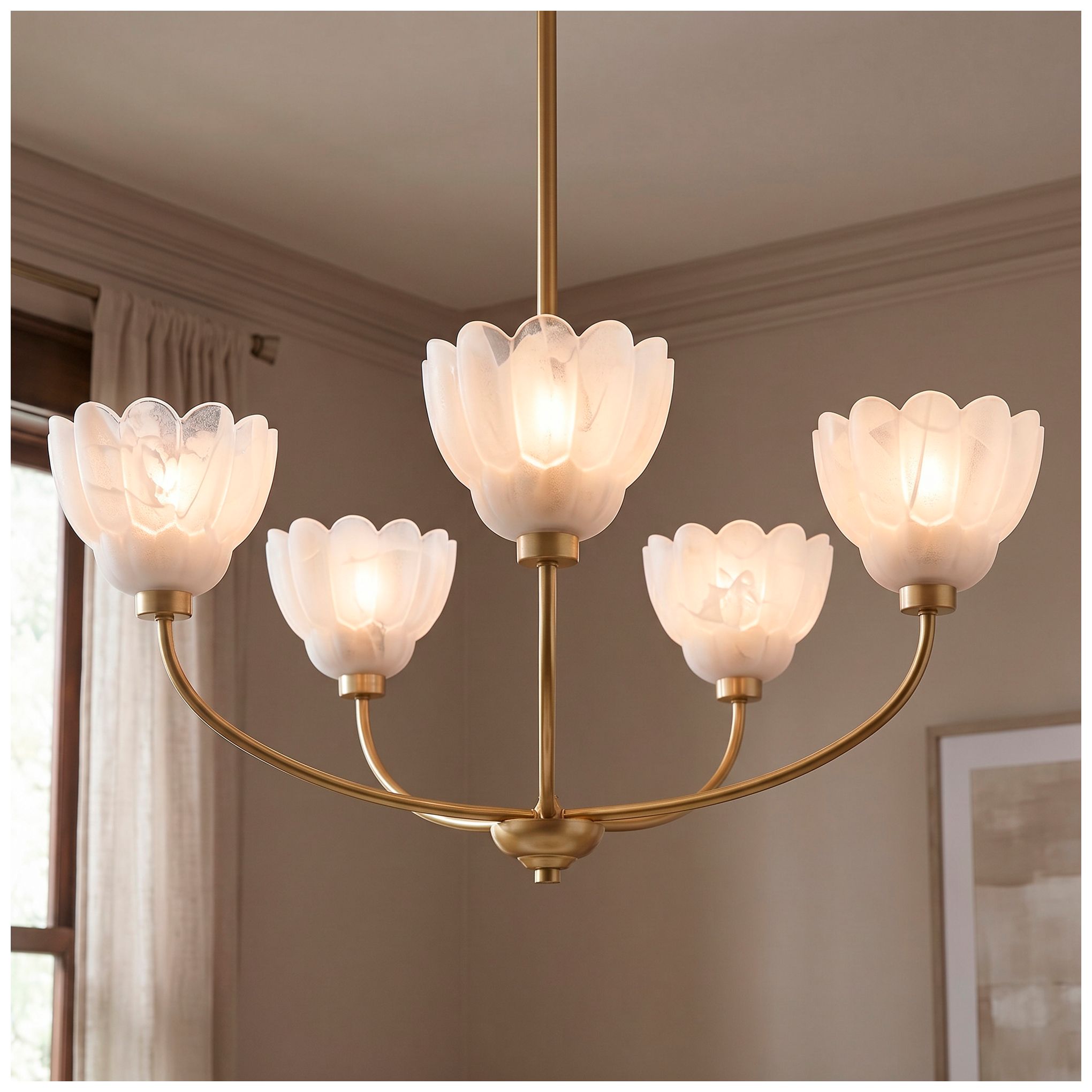 Whitecap 5-Light Brushed Gold Chandelier