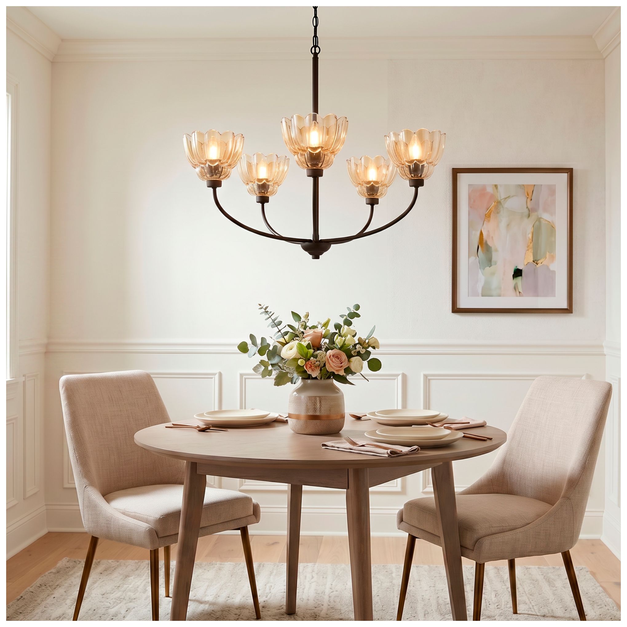 Whitecap 5-Light Mottled Cocoa Chandelier