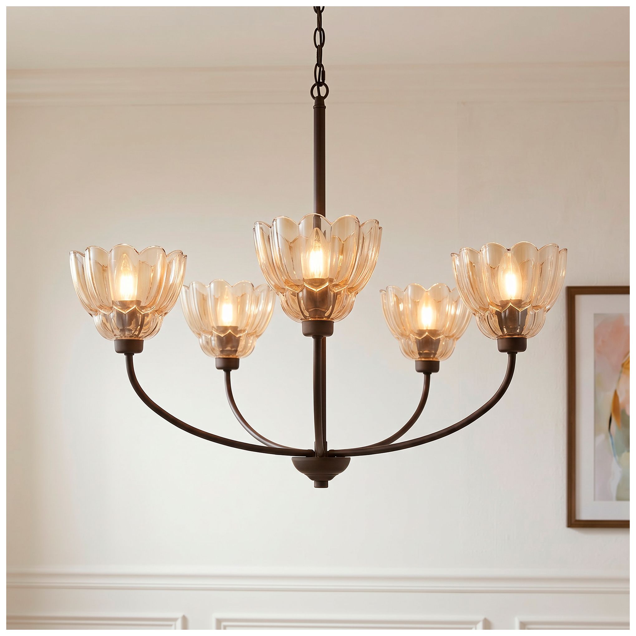 Whitecap 5-Light Mottled Cocoa Chandelier