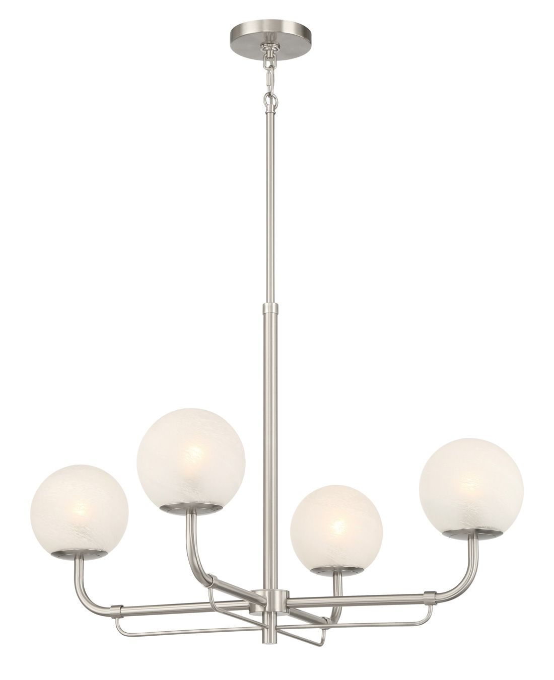 Image 2 Whitehall 30" Wide Brushed Nickel 4-Light Chandelier more views