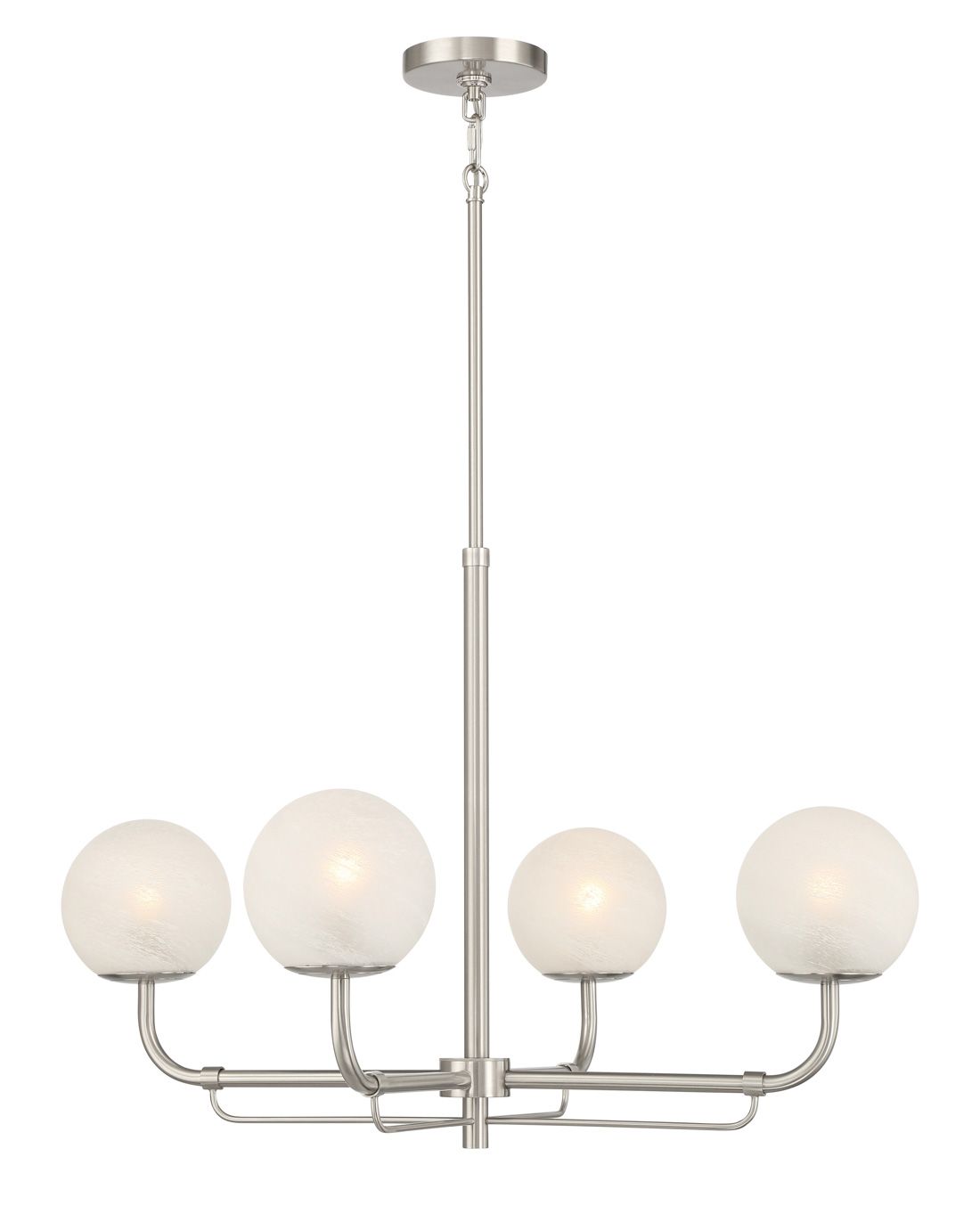 Image 3 Whitehall 30" Wide Brushed Nickel 4-Light Chandelier more views