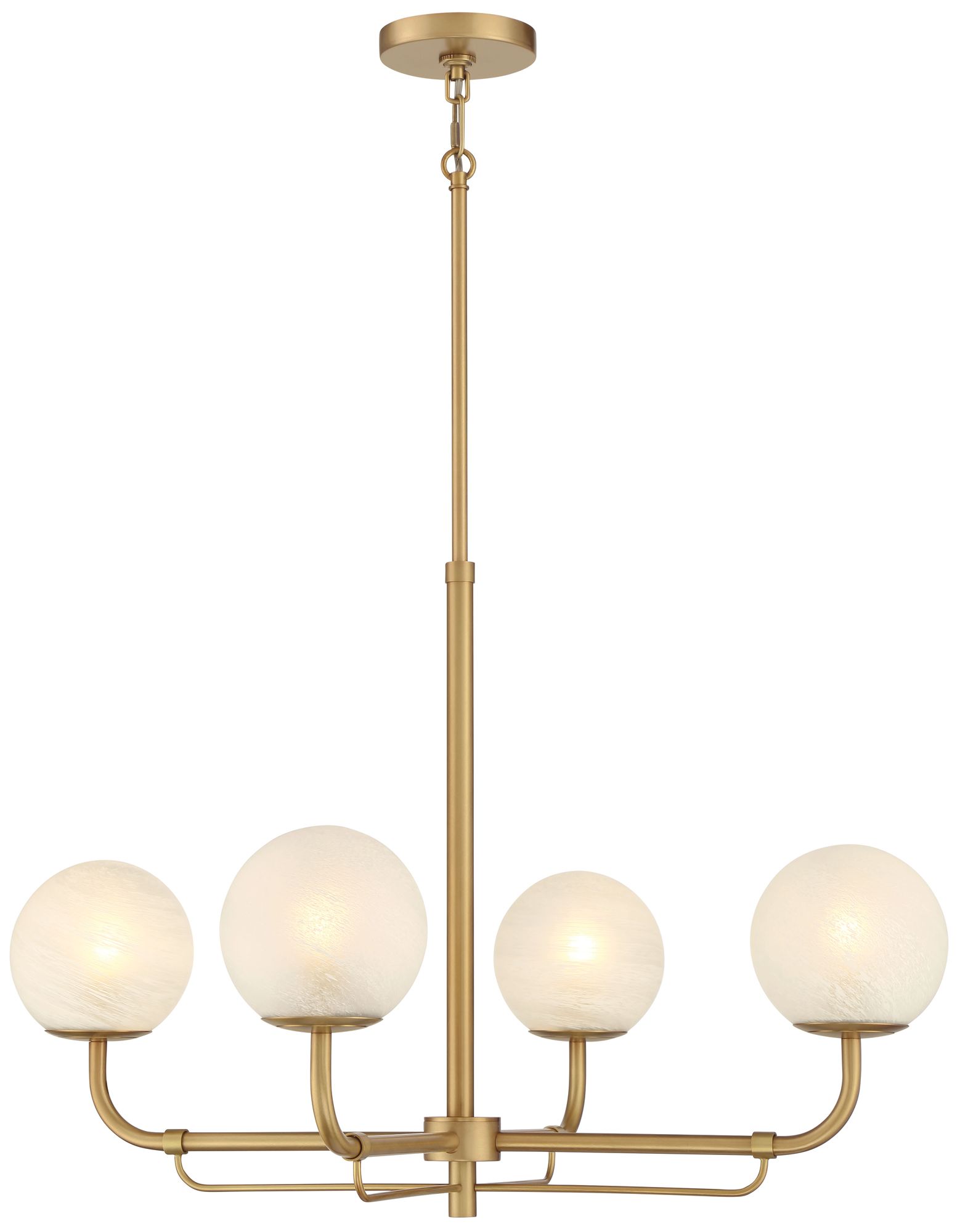 Image 3 Whitehall 30" Wide Legacy Brass 4-Light Chandelier more views