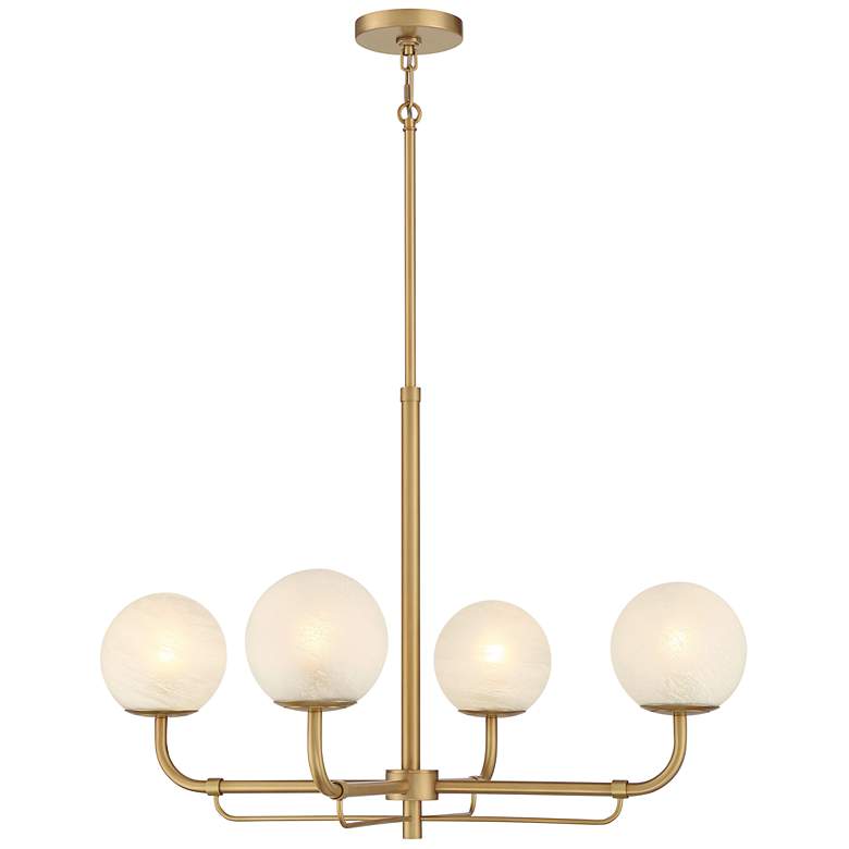 Image 3 Whitehall 30" Wide Legacy Brass 4-Light Chandelier more views