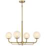3_Whitehall 30" Wide Legacy Brass 4-Light Chandelier more views