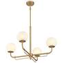 5_Whitehall 30" Wide Legacy Brass 4-Light Chandelier more views