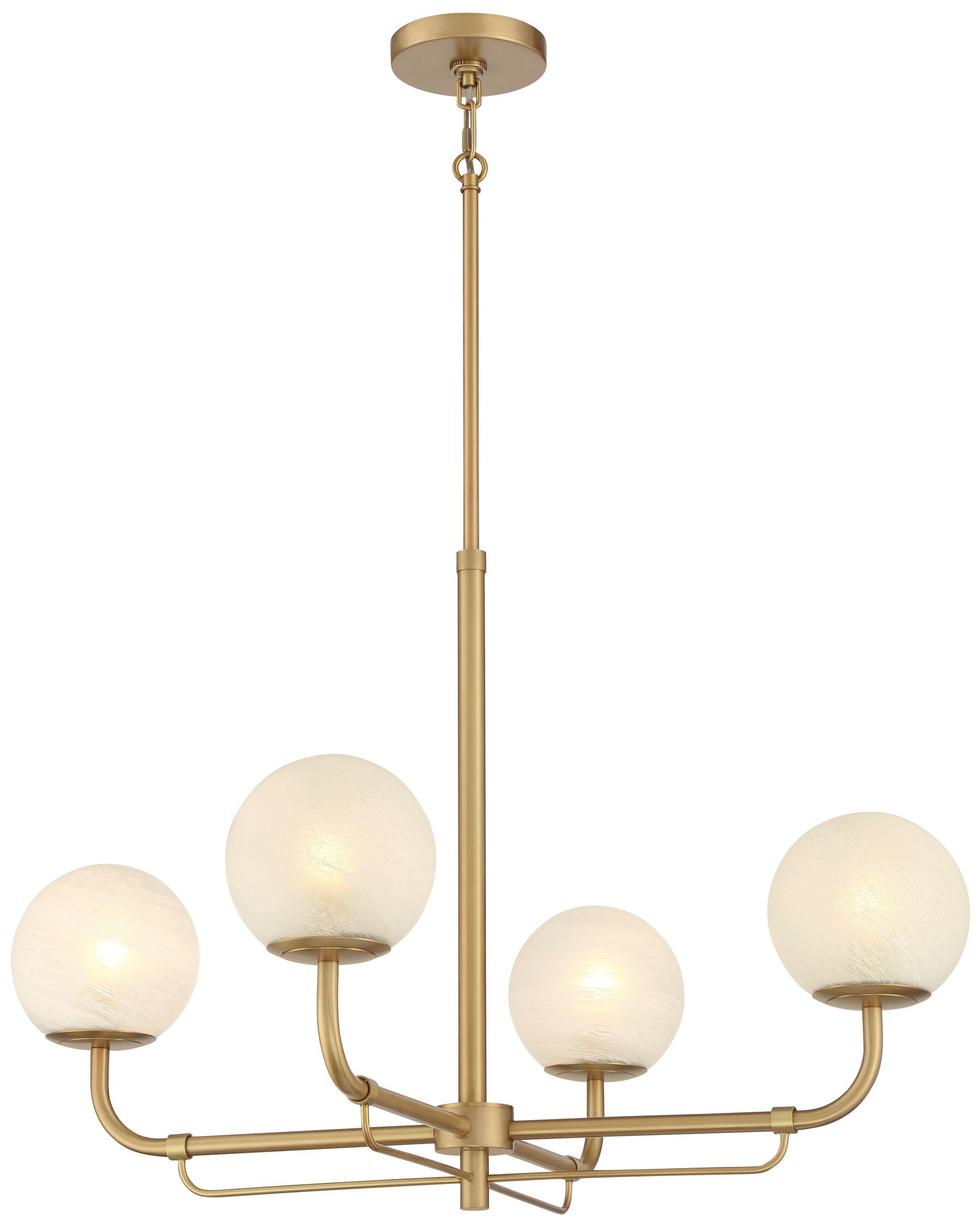 Image 6 Whitehall 30" Wide Legacy Brass 4-Light Chandelier more views