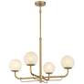 6_Whitehall 30" Wide Legacy Brass 4-Light Chandelier more views