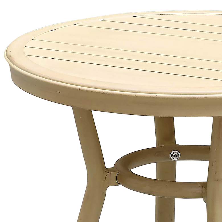 Image 3 Whitelion 22 inch Wide Natural Tone Outdoor Round Dining Table more views