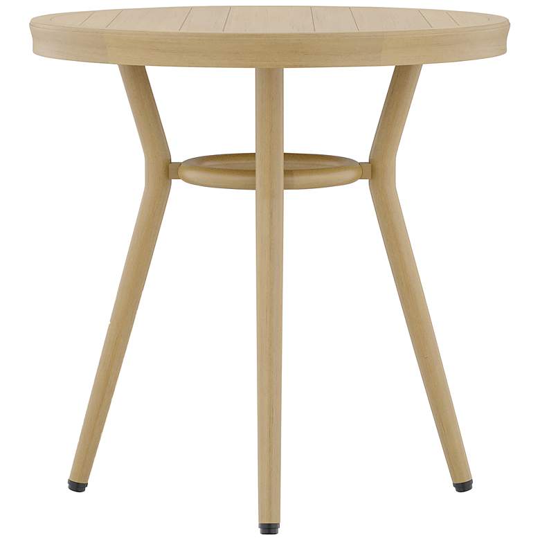 Image 4 Whitelion 22" Wide Natural Tone Outdoor Round Dining Table more views