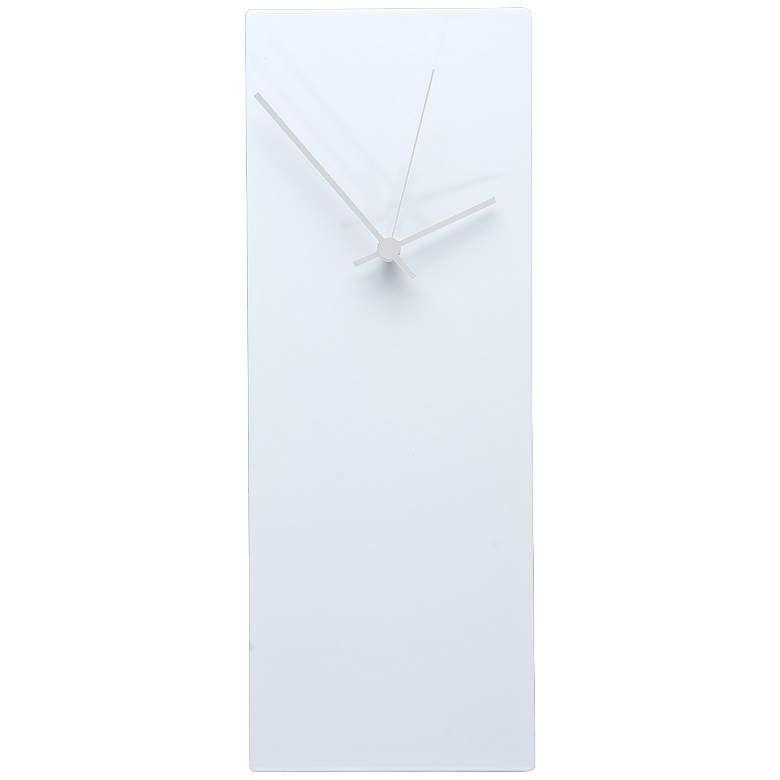 Image 1 Whiteout White 16 inch High Minimalist Modern Wall Clock
