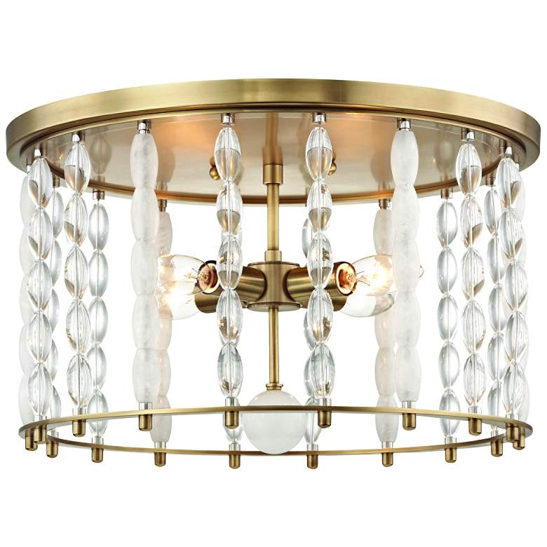Image 1 Whitestone 16 1/2" Wide Aged Brass 4-Light Ceiling Light