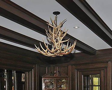 Image 3 Whitetail 28-30"W 12-Light Natural-Shed Antler Chandelier more views