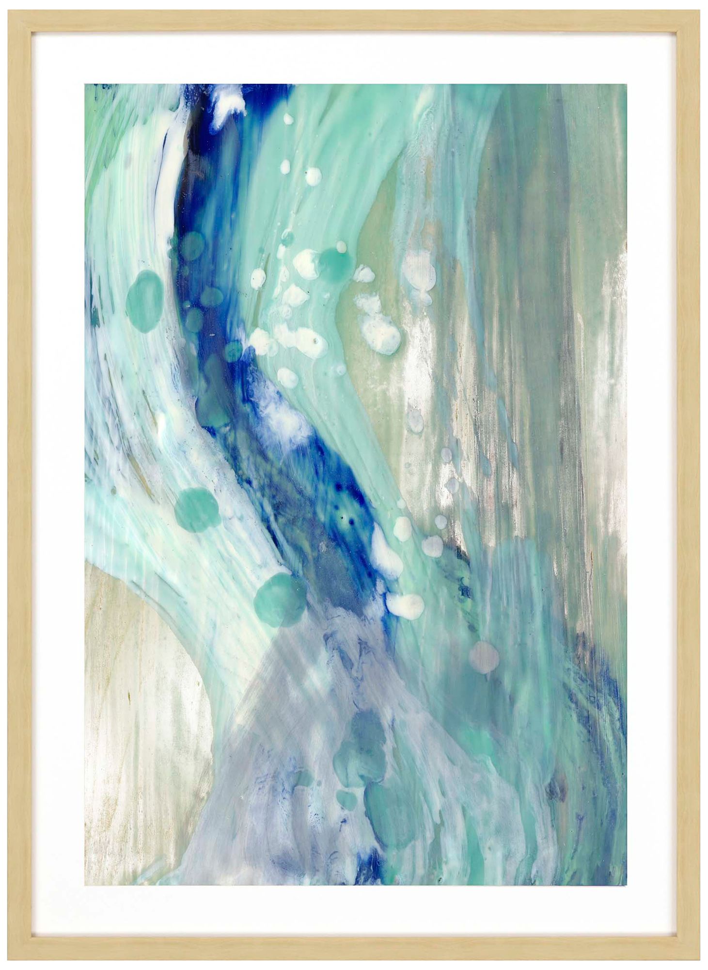 Whitewater II 42" High Framed Exclusive Giclee Wall Art